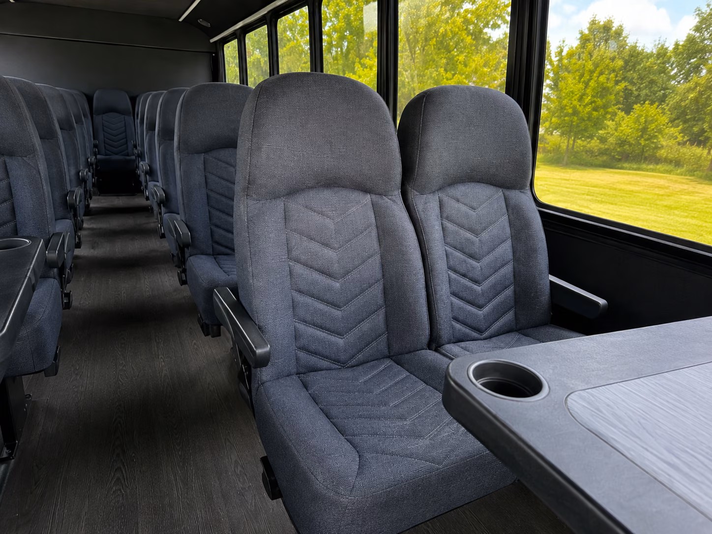 mission viejo 18 passenger minibus inside