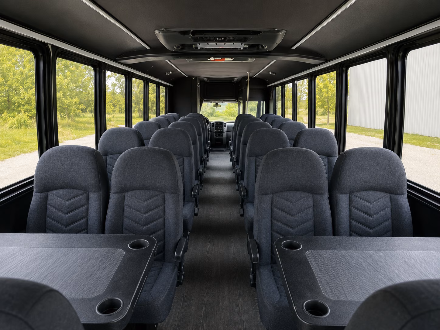 mission viejo 20 passenger minibus inside