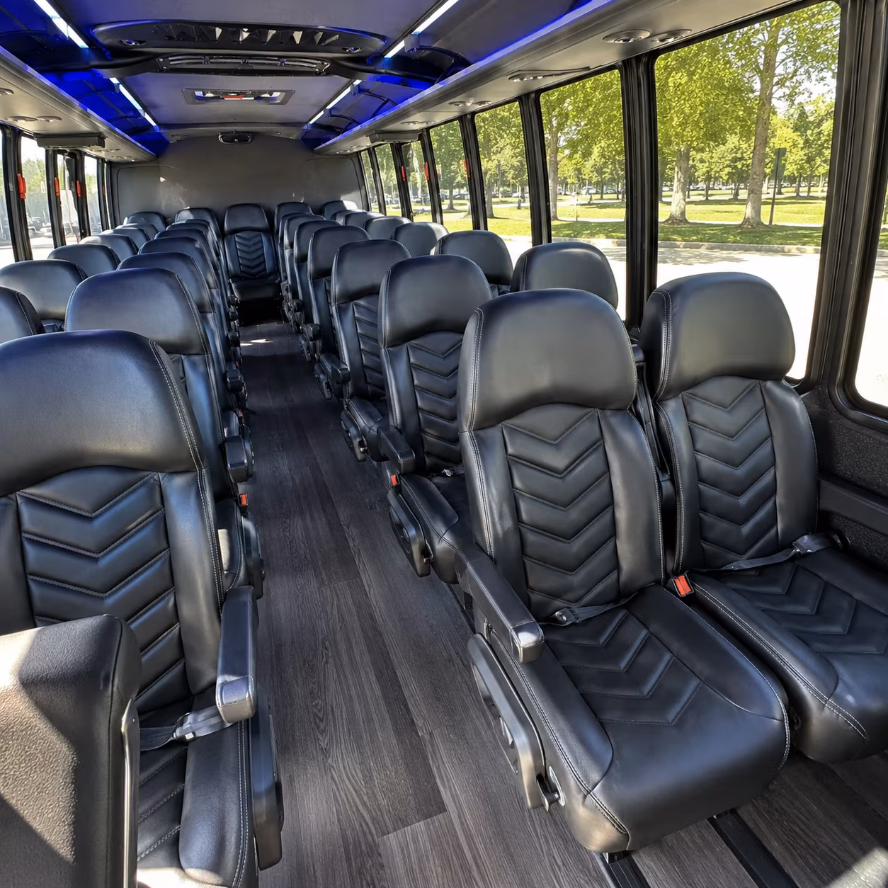 mission viejo 25 passenger minibus inside