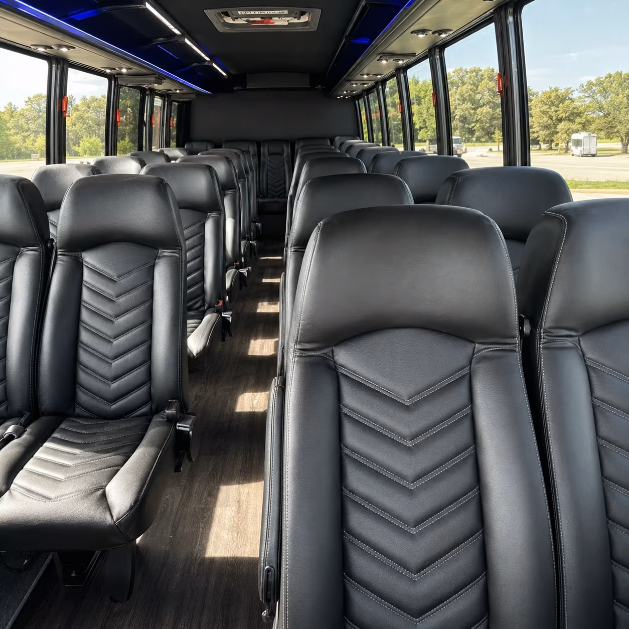 mission viejo 30 passenger minibus interior