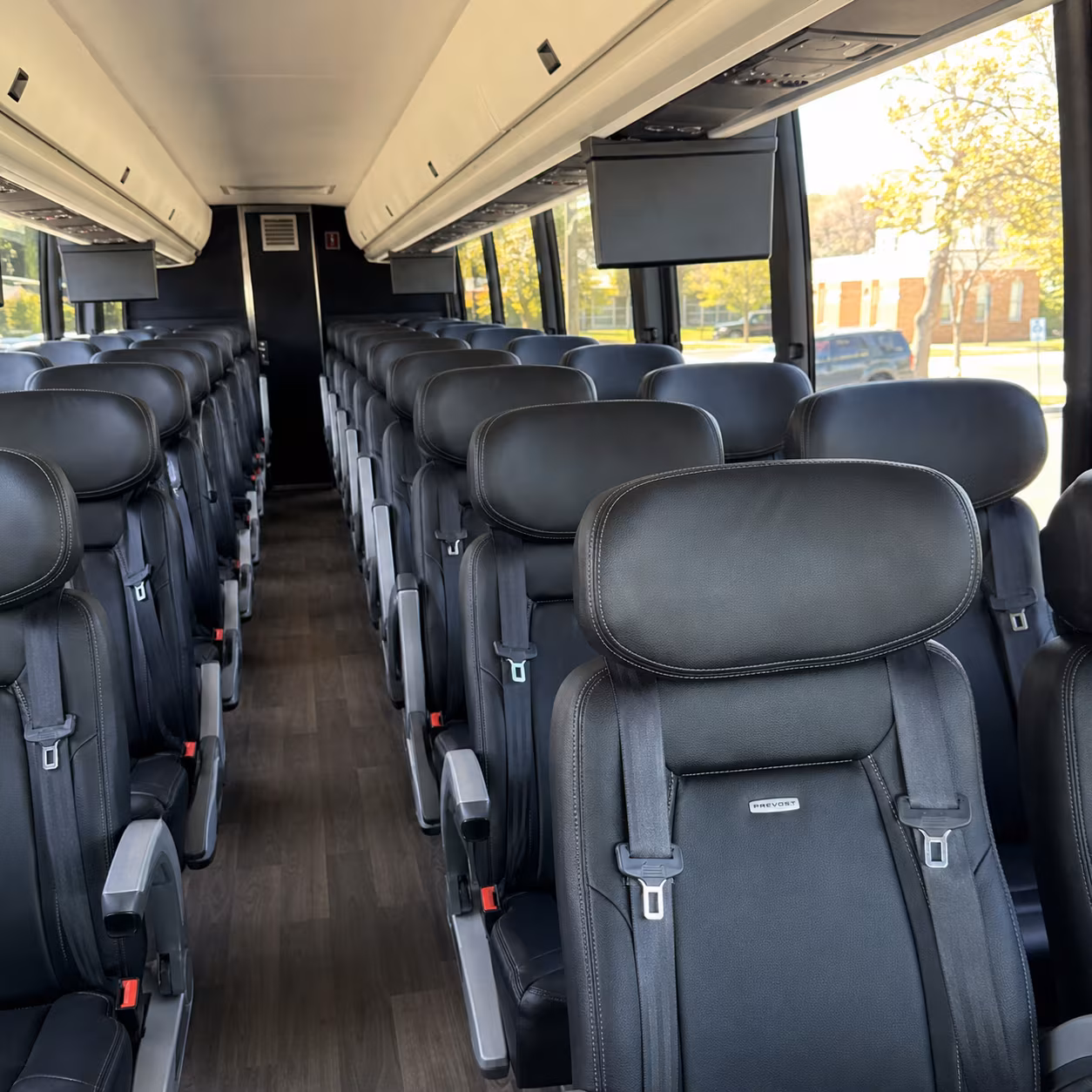mission viejo 56 passenger charter bus inside